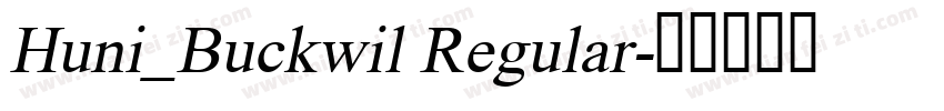 Huni_Buckwil Regular字体转换